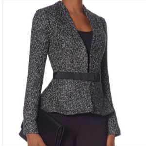 Peplum belted women blazer